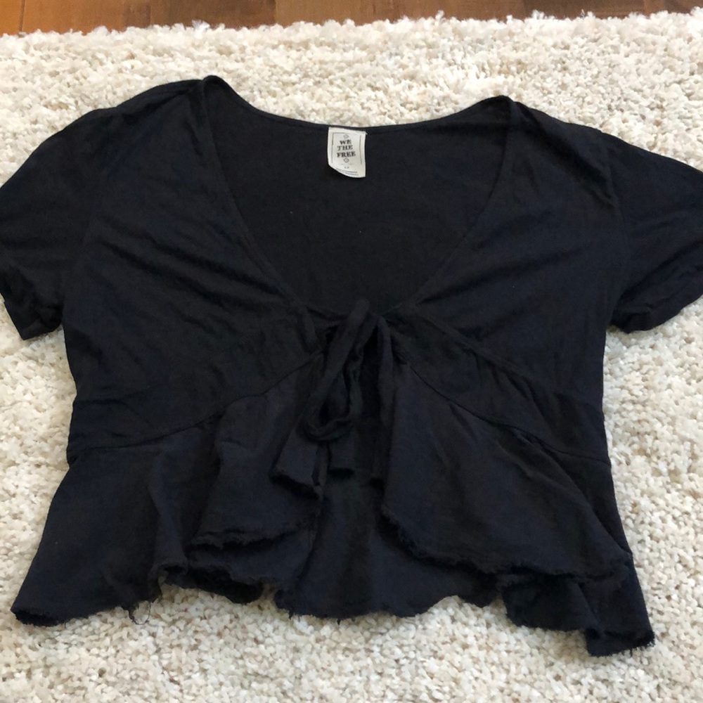 ❗️2/25❗️Free People V neck Peplum crop top size S